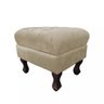 Puff Baú Retrô Luis XV Capitonê Bege - 5