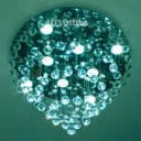 Ver imagem 1 de Lustre Para Sala de Jantar, Recepção, Com 30cm de Altura, Cristal Legítimo K9 de 30mm, Base de Inox
