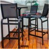 Conjunto Mesa Bistrô Com 4 Banquetas Para área Externa - Preto - 3