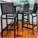 Ver imagem 3 de Conjunto Mesa Bistrô Com 4 Banquetas Para área Externa - Preto