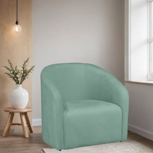 Poltrona Decorativa para Sala de Estar Confortável Recepção Escritório Lara Veludo