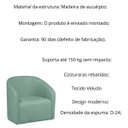 Ver imagem 3 de Poltrona Decorativa para Sala de Estar Confortável Recepção Escritório Lara Veludo