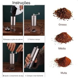 Moedor de Café Manual Lorben Compacto em Inox com Ajuste de Moagem Manivela Giratória - 3