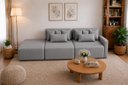 Ver imagem 1 de Sofá Palazzo Living Linho Cinza Premium Chaise Integrado 1,95m Compact Mini - Braço Direito ou Esque