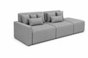 Ver imagem 2 de Sofá Palazzo Living Linho Cinza Premium Chaise Integrado 1,95m Compact Mini - Braço Direito ou Esque