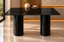 Ver imagem 1 de Mesa de Jantar Retangular 150x90cm - Dupla Base Cilíndrica Nix Designer