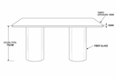 Ver imagem 6 de Mesa de Jantar Retangular 150x90cm - Dupla Base Cilíndrica Nix Designer