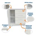 Ver imagem 3 de Jogo de Quarto Infantil Carro Cama Colchão Cômoda Meninos:azul