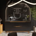 Ver imagem 4 de Buffet para Sala de Jantar Duas Portas Flow Preto/Freijó