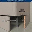 Ver imagem 7 de Paneleiro Cristaleira Americana 4 Portas Vidro Unna Griss Yescasa