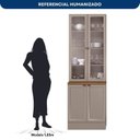 Ver imagem 5 de Paneleiro Cristaleira Americana 4 Portas Vidro Unna Griss Yescasa