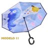 Guarda Chuva Pequeno Abre e Fecha Invertido Contrário 11 LQ-608P11 - 1