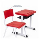 Ver imagem 5 de Kit Escolar Individual – (Mesa e Cadeira) – Infantil 03 a 06 Anos – Realplast - Cor Vermelho - 41090