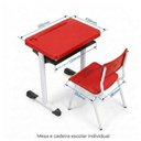 Ver imagem 6 de Kit Escolar Individual – (Mesa e Cadeira) – Infantil 03 a 06 Anos – Realplast - Cor Vermelho - 41090