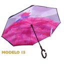 Ver imagem 1 de Guarda Chuva Pequeno Abre e Fecha Invertido Contrário 15 LQ-608P15