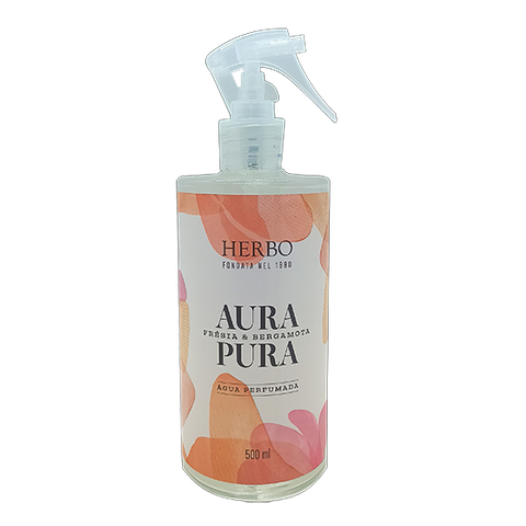 Água Perfumada Frésia e Bergamota, 500ml, Aura Pura da Herbo