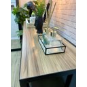 Ver imagem 4 de Aparador Luxo Estilo Industrial Prateleira Ferro e Madeira Escritório Home Office