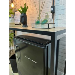 Aparador Luxo Estilo Industrial Prateleira Ferro e Madeira Escritório Home Office - 2