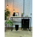 Ver imagem 1 de Aparador Luxo Estilo Industrial Prateleira Ferro e Madeira Escritório Home Office