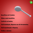 Ver imagem 2 de Chuveiro Piscina Frio Completo 4 sem Registro Cromado Durin Branco