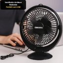 Ver imagem 7 de Mini Ventilador de Mesa 7,5W 2 Velocidades Preto Inclinação Ajustável Bivolt