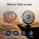 Ver mais imagens de Mini Ventilador de Mesa 7,5W 2 Velocidades Preto Inclinação Ajustável Bivolt
