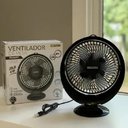 Ver imagem 1 de Mini Ventilador de Mesa 7,5W 2 Velocidades Preto Inclinação Ajustável Bivolt