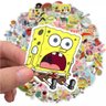 50 Adesivos Bob Esponja Variados Decorção Caderno Geladeira - 1