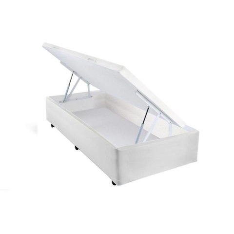 Cama Box Baú Universal Solteiro Courano White New (78x188x30) - Castor