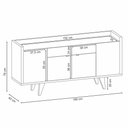 Ver imagem 6 de Balcao Aparador Buffet Laura Off White Nature Banana Bit