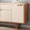 Ver imagem 3 de Balcao Aparador Buffet Laura Off White Nature Banana Bit