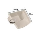 Ver imagem 5 de Kit 3 Tanque Plástico Bege 2un 24 Litros e 1un 15 Litros