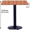 Ver imagem 2 de Mesa Bistrô Ferro Preto 111,50 Cm (alt) Disco Redondo Tampo Mdp Quadrado 70 Cm (larg) X 2,50 Cm (