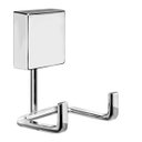 Ver imagem 1 de Gancho Cabide Duplo Toalheiro Fixação Por Parafusos Cromado - Wp Connect