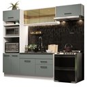 Ver imagem 3 de Armário de Cozinha Completa 270cm Branco Cinza Agata Madesa 04