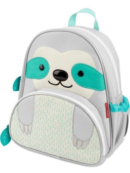 Mochila Skip Hop Zoo Bicho Preguiça (Sloth) Original - Cinza claro - 36M+ - 2