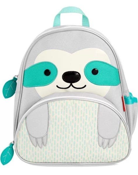 Mochila Skip Hop Zoo Bicho Preguiça (Sloth) Original - Cinza claro - 36M+ - 1