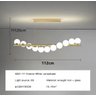 Lustre Pendente Jabuticaba 11 Globos Vidro Espiral 120cm Dourado Bivolt - 5