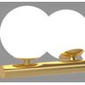 Lustre Pendente Jabuticaba 11 Globos Vidro Espiral 120cm Dourado Bivolt - 4