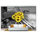 Ver imagem 1 de Papel De Parede Bicicleta Flores Girassol Cda07