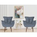 Ver imagem 1 de Kit 2 Poltronas Decorativas Opala Suede Cinza