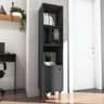 Estante Multiuso Livreiro 35cm 01 Porta Mlt2039-Pr Estilare Preto - 6
