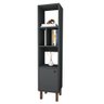 Estante Multiuso Livreiro 35cm 01 Porta Mlt2039-Pr Estilare Preto - 3