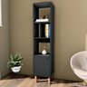 Estante Multiuso Livreiro 35cm 01 Porta Mlt2039-Pr Estilare Preto - 7