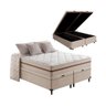 Cama Box Baú + Colchão Queen Classic Molas Pocket 158x198x64cm - 1