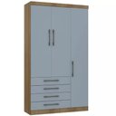 Ver imagem 1 de Guarda-roupa Modulado 132cm 3 Portas 4 Gavetas Paris Luciane