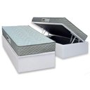 Ver imagem 1 de Cama Box Baú Solteiro: Colchão Espuma D45 Paropas Pasquale Gray + Base Crc Linhão White (88x188)