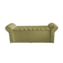 Ver imagem 2 de Kit Dubaí Cabeceira de Cama Box Casal e Recamier Baú Queen 160 Cm Suede Bege Eli Móveis