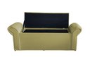 Ver imagem 3 de Kit Dubaí Cabeceira de Cama Box Casal e Recamier Baú Queen 160 Cm Suede Bege Eli Móveis