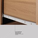 Ver imagem 5 de Guarda Roupa Solteiro 6 Portas e 2 Gavetas Ecom Ii - Amêndola Touch/off White
